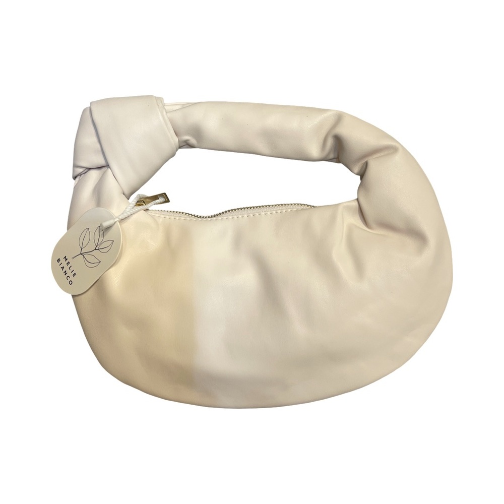 NTW Melie Bianco Cream Alexandra Bag with Knotted Handle